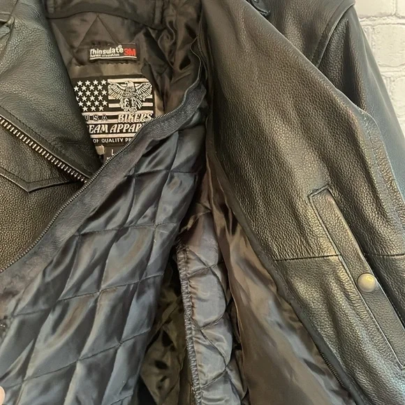 HOST PICK USA Bikers Dream Apparel Black Leather Motorcycle Jacket